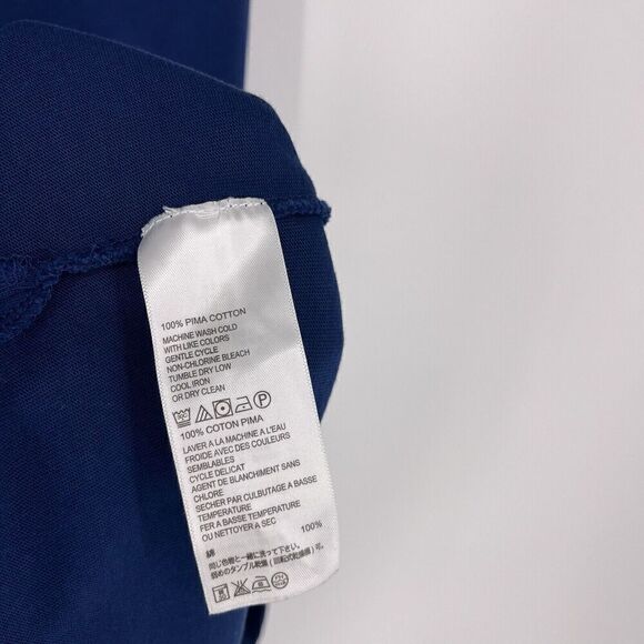 Tommy Bahama T Shirt Dress Size Large Womens Navy Knit Scoop Short Sleeve Shift - Picture 8 of 9